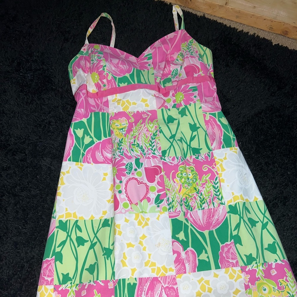 lilly pulitzer patchwork shift dress